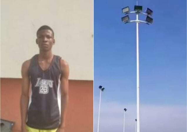 Matashi ya hau kan doguwar fitila domin nuna fushi kan lalacewar filin wasa na Calabar Matashi ya hau kan doguwar fitila domin nuna fushi kan lalacewar filin wasa na Calabar