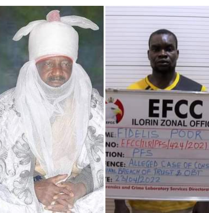 EFCC ta kama ɗaya daga cikin gungun ƴan damfara da su ka damfari Sarkin Okuta N33m. EFCC ta kama ɗaya daga cikin gungun ƴan damfara da su ka damfari Sarkin Okuta N33m.