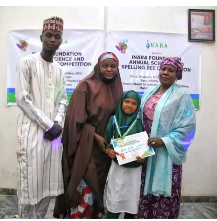 Ƴar shekara 10 ta lashe gasar karanta haruffan kalmomi a Borno Ƴar shekara 10 ta lashe gasar karanta haruffan kalmomi a Borno