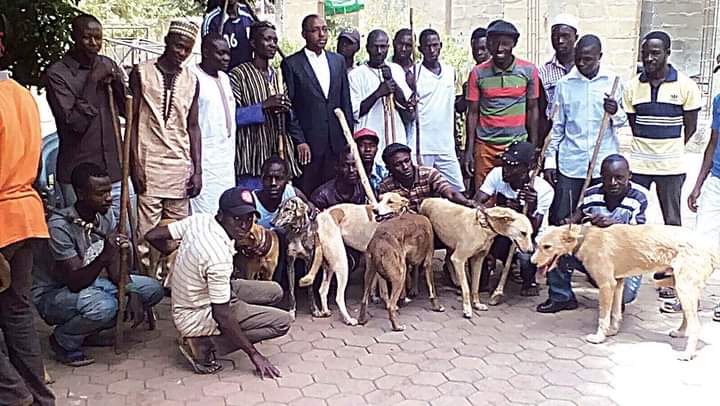 Ƴansanda sun hana zuwa rumfunan zaɓe da kare Ƴansanda sun hana zuwa rumfunan zaɓe da kare