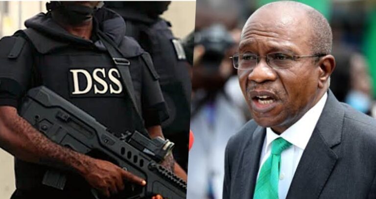 SSS da Jami’an gidan yari sun fafata a kan tafiya da Emefiele SSS da Jami’an gidan yari sun fafata a kan tafiya da Emefiele
