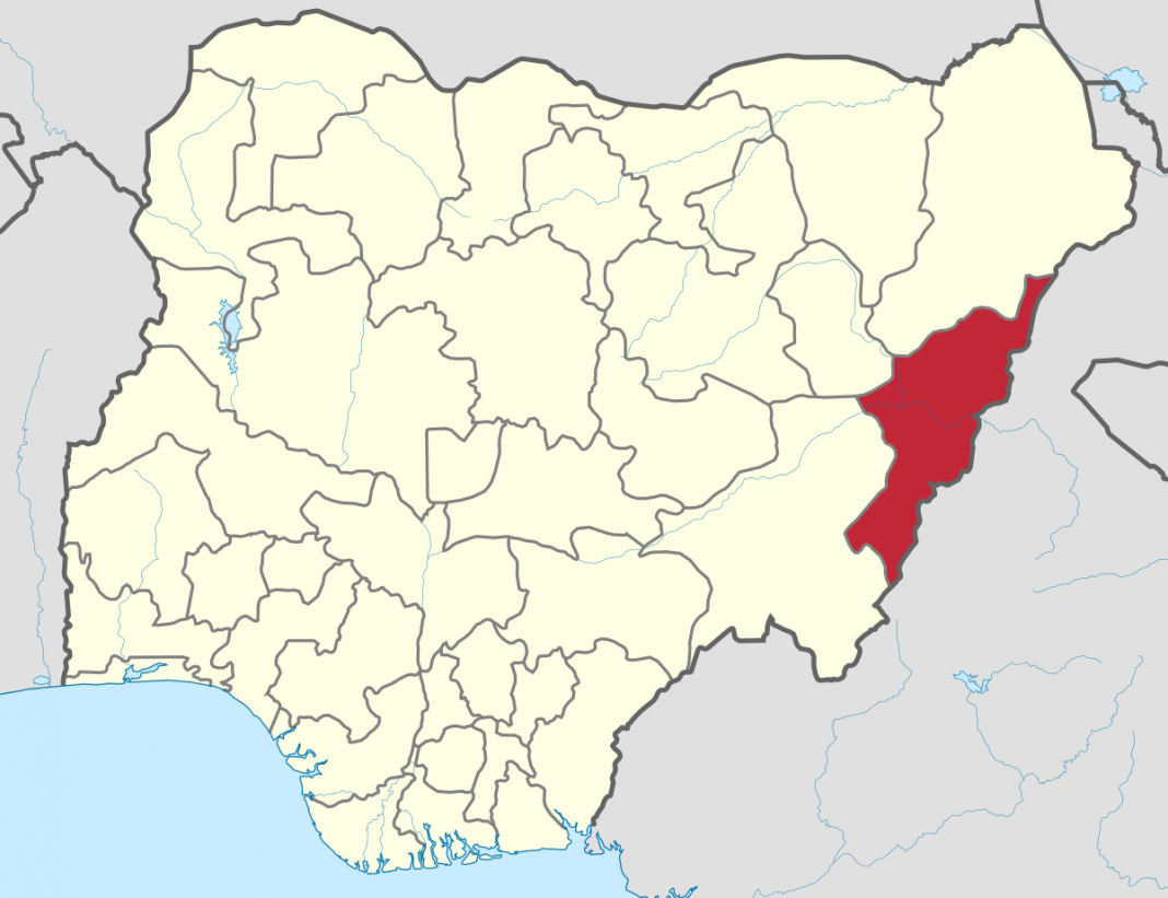 Adamawa map, Nigeria