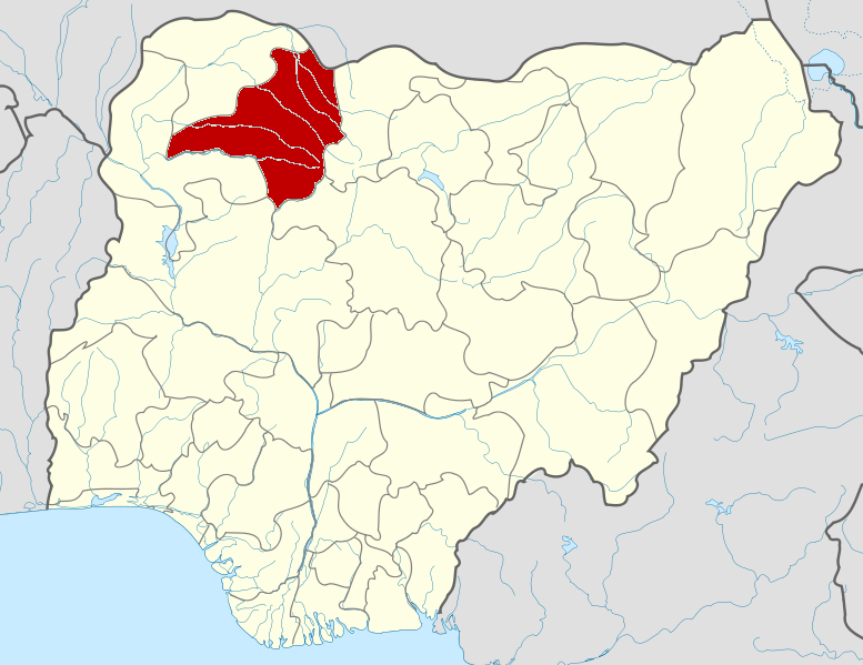 Map of Nigeria, highlighting Zamfara in red.