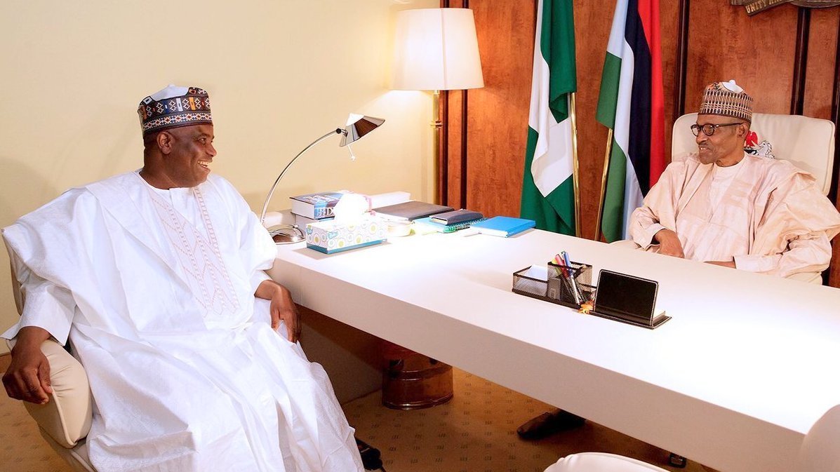 FILE PHOTO: President Muhammadu Buhari and Governor Aminu Waziri Tambuwal of Sokoto State