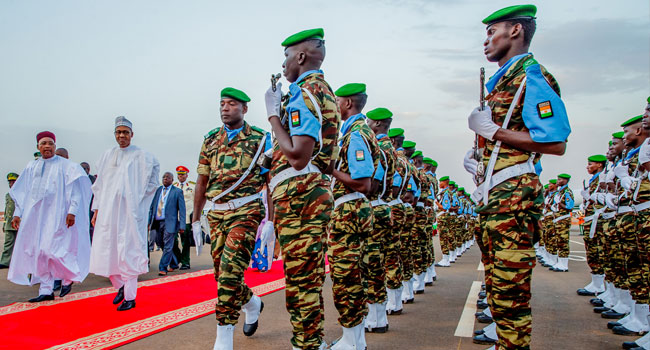 President Muhammadu Buhari has arrived in Niger for the 12th Extra-Ordinary Session of the Assembly of African Union Heads of State and Government on Saturday, July 6, 2019