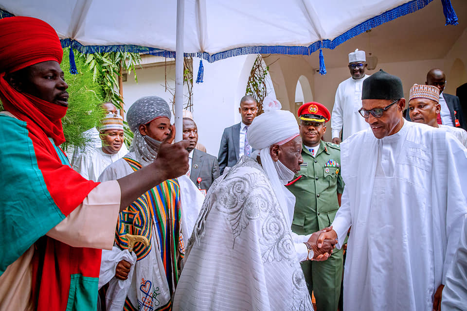 President Buhari arrives Daura Katsina State on August 9, 2019 ahead of Eid-el-Kabir Celebrations.