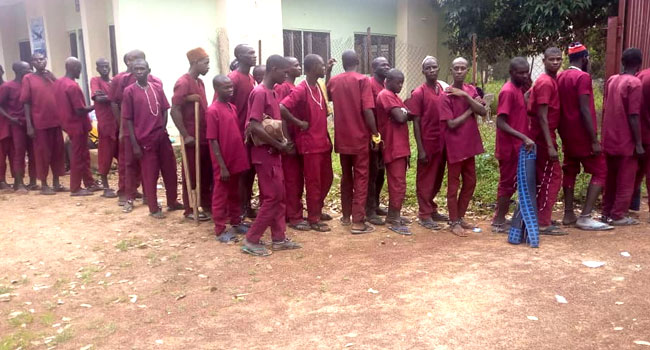 Rescued inmates of Kaduna Rehabilitation Center