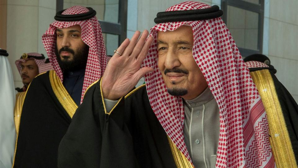 King Salman with Crown Prince Mohammed