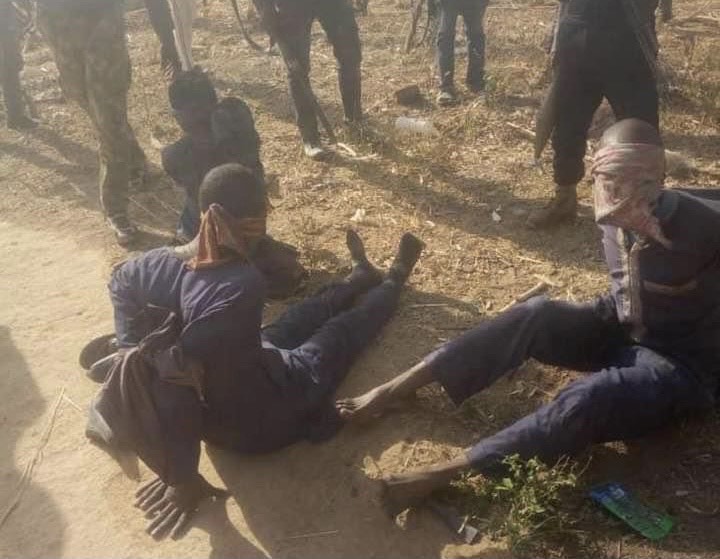 Nigerian troops under the auspices of Operation Thunder Strike have captured three bandits in Gajina settlement in Chikun Local Government Area of Kaduna State.