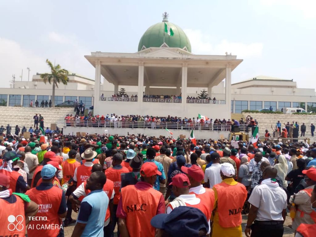 NLC protest at NASS complex