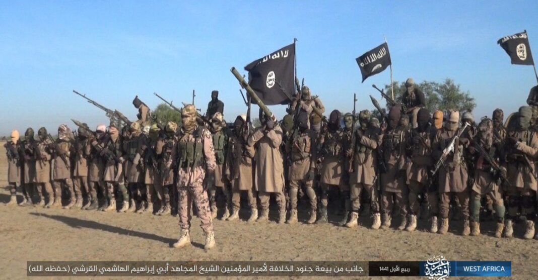 FILE PHOTO: A group of ISWAP terrorists