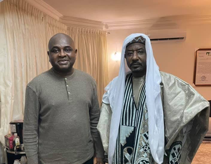 Emir Sanusi (right) with Kingsley Moghalu