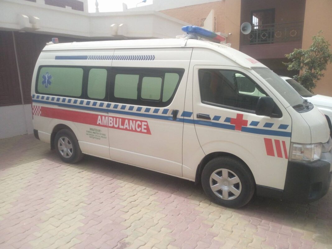 An ambulance donated to FRSC by Emir of Kazaure, Najib Adamu.