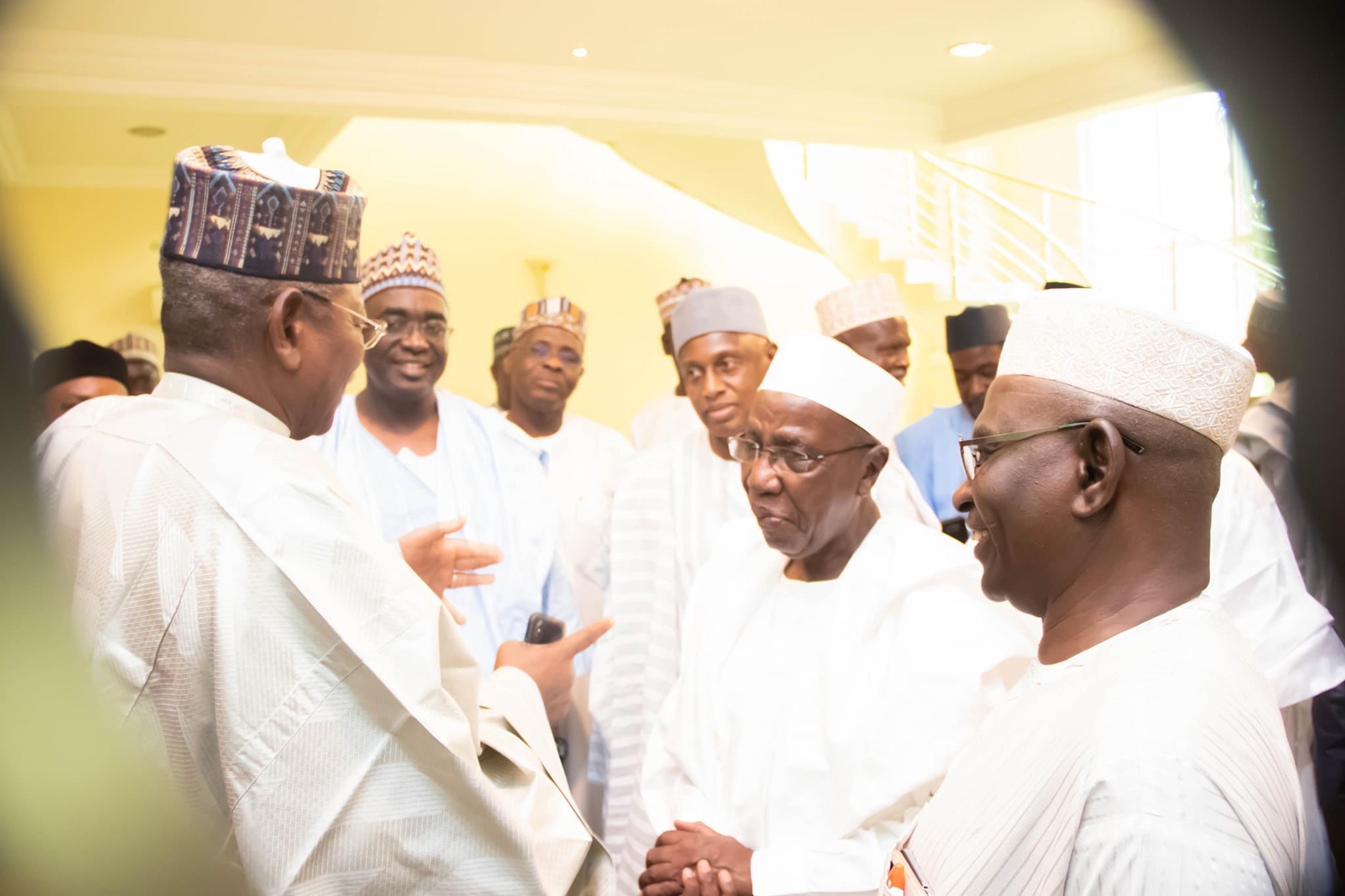 Some party leaders at the meeting