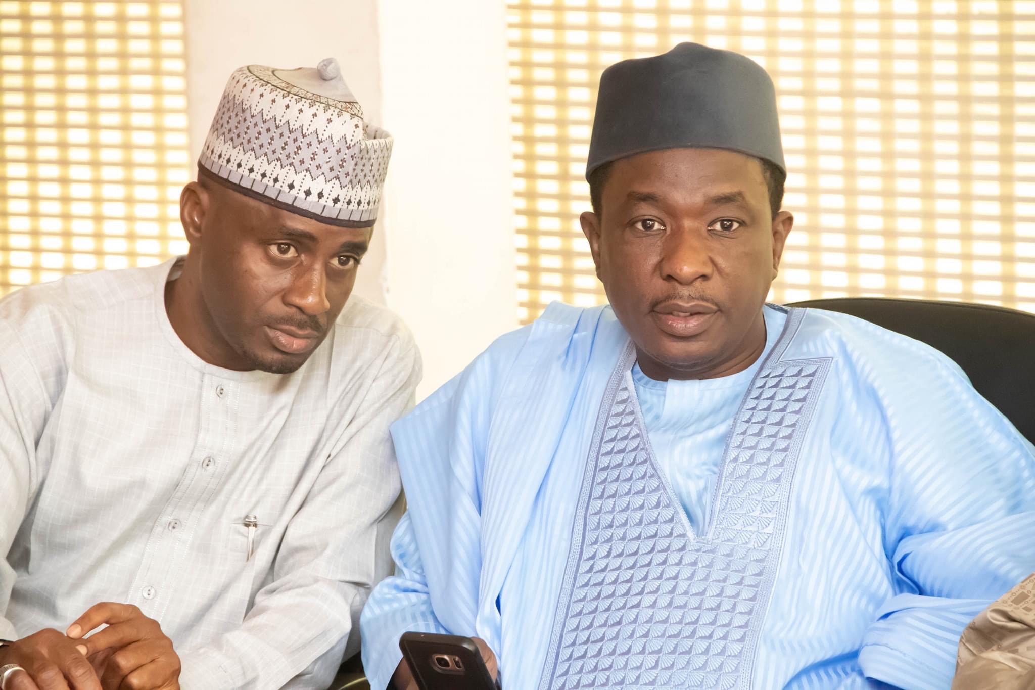 Party leaders Mukhtar Janguza and Auwalu Maibiskit at the event.