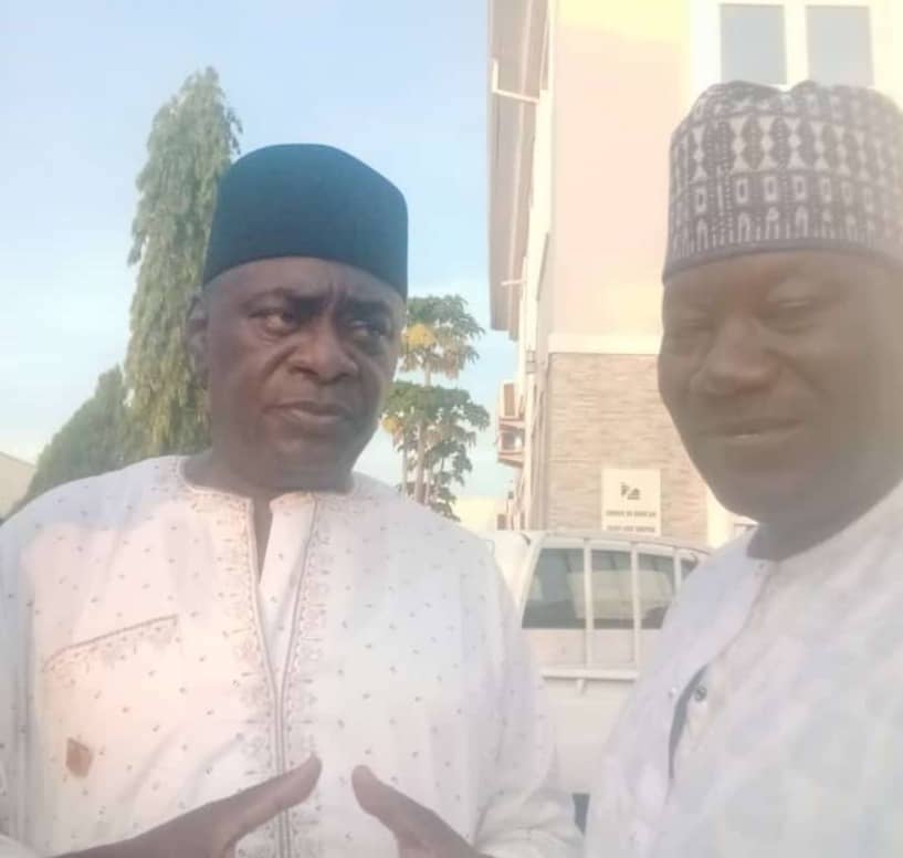 Admiral Tahir (left) with Sarkin Gandu