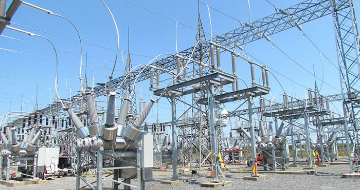A power transmission substation