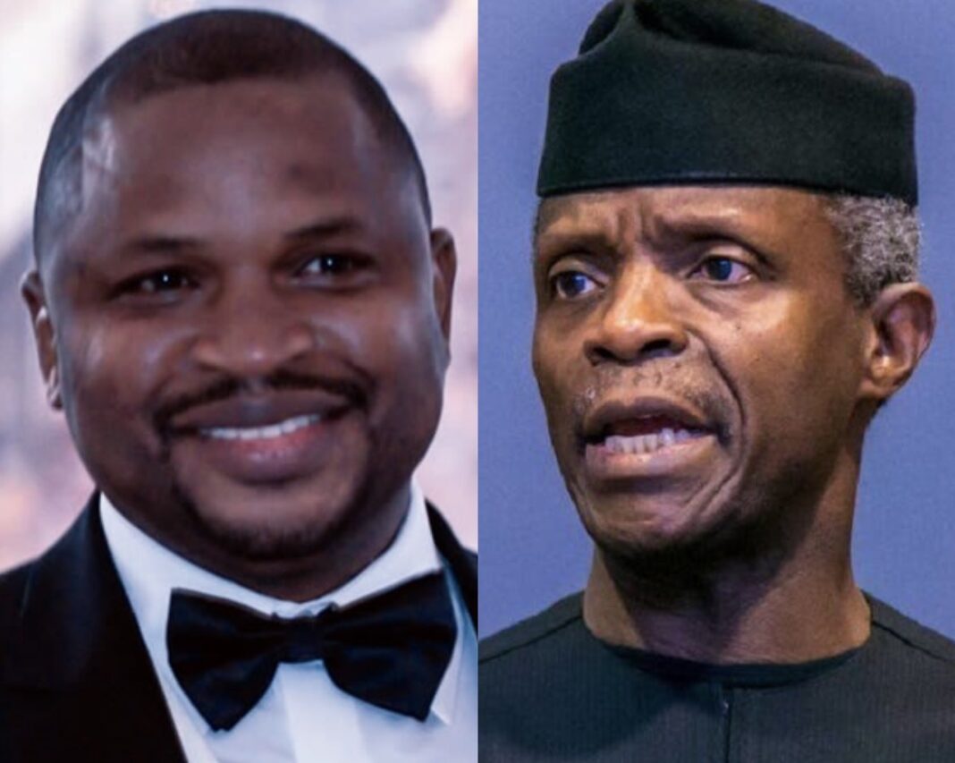Professor Farooq Kperogi and Professor Yemi Osinbajo
