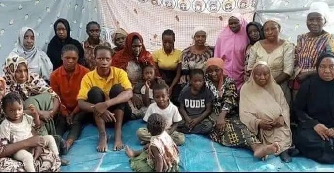 A picture of some of the abducted passengers released earlier by the terrorists