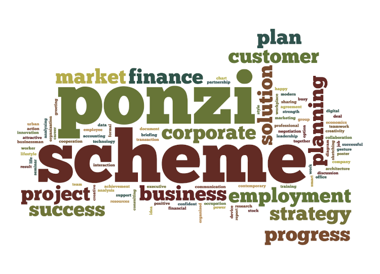 Ponzi scheme word cloud