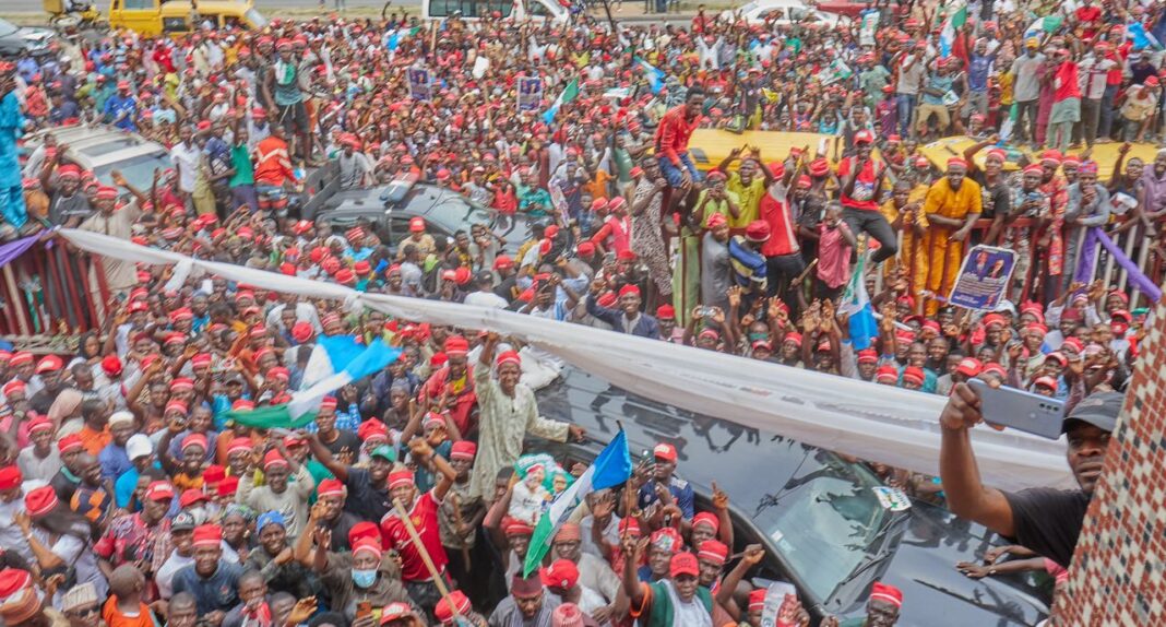 Kwankwaso supporters in Lagos on Wednesday August 12, 2022