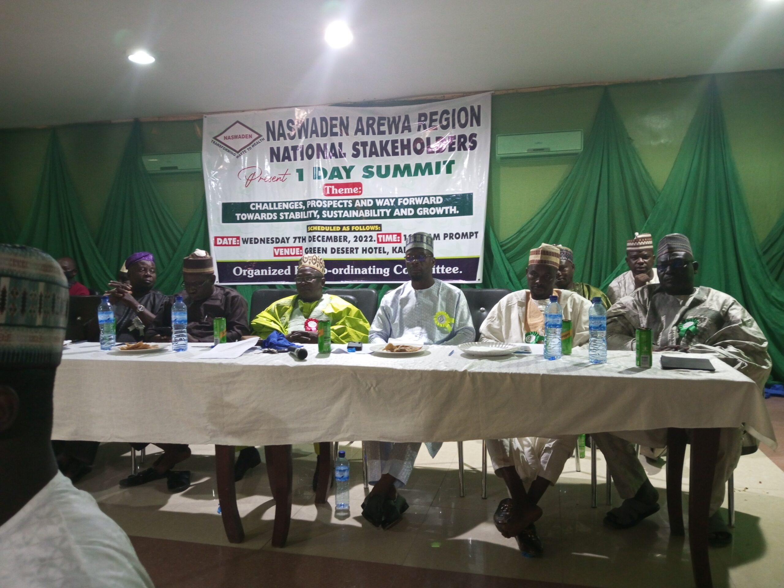 The scrap dealers during a meeting in Kano