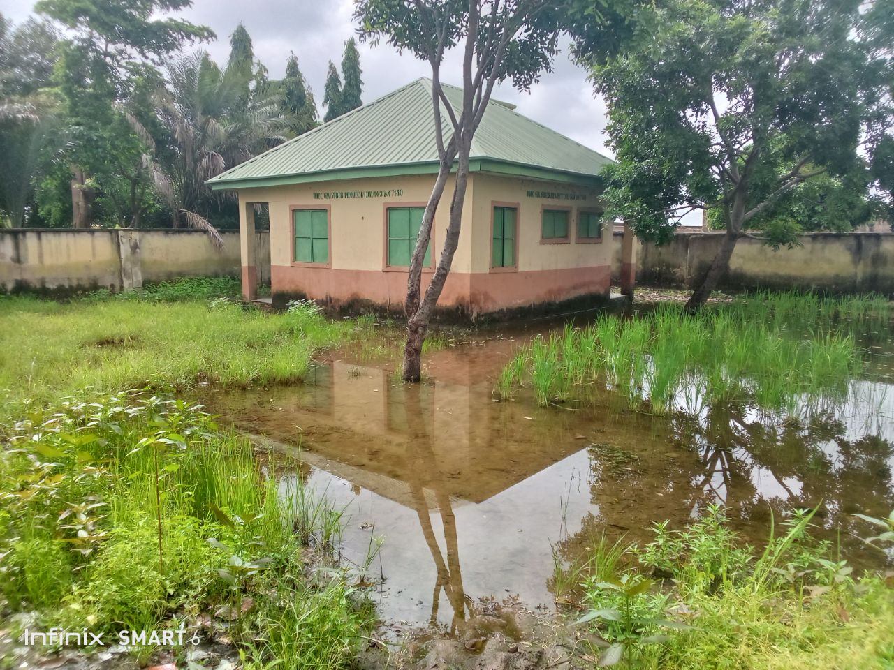 An unused kitchen now serves as 'hostel'.