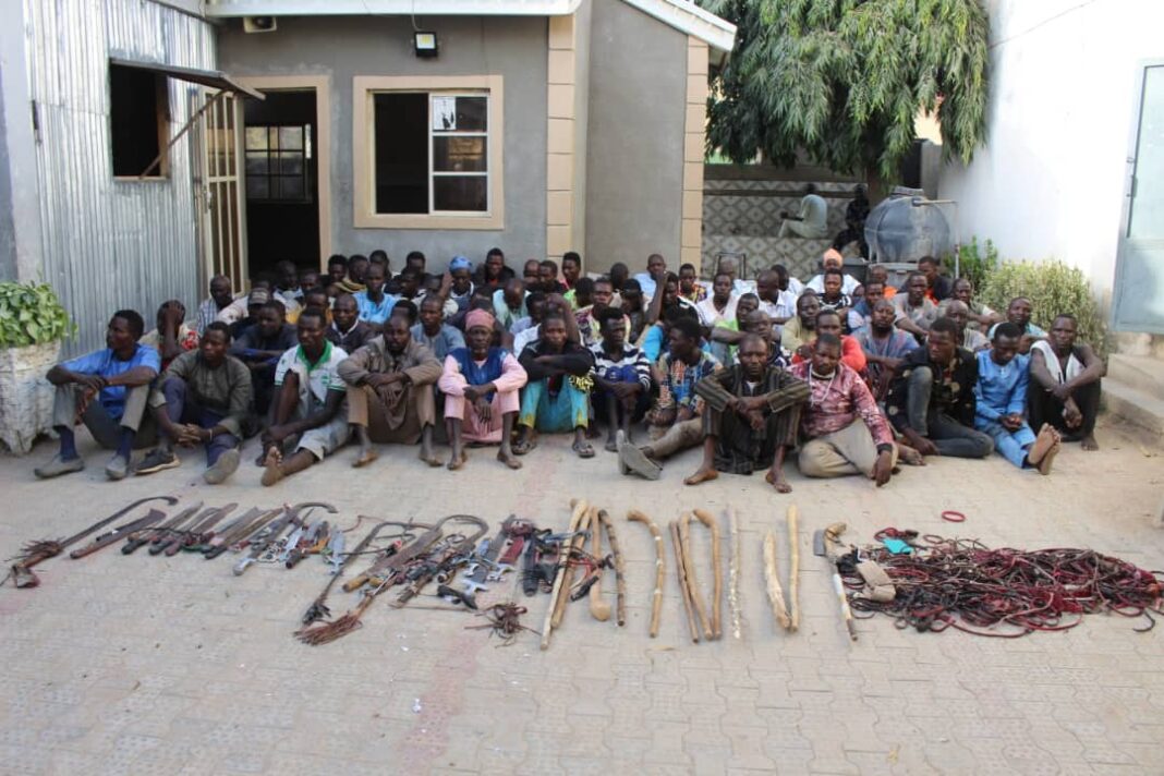 The political thugs paraded by the police