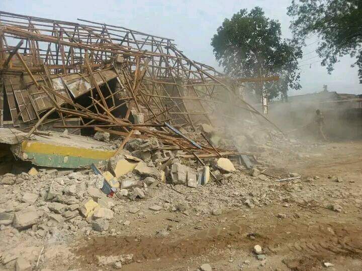 The rubbles of the police station