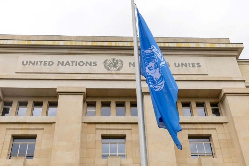 The United Nations flag flies at half-mast at the European headquarters, honouring the more than 100 employees killed in Gaza since the Israel-Hamas war began last month in Geneva, Switzerland, November 13, 2023. — Reuters pic