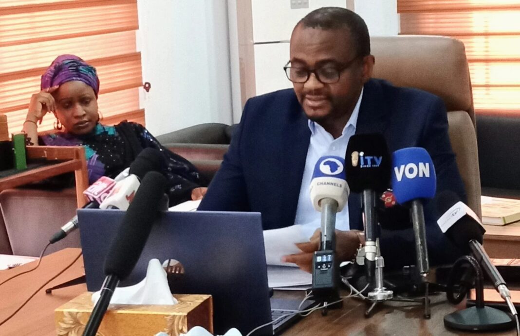 Acting Executive Chairman, Federal Capital Territory Internal Revenue Service (FCT-IRS), Mr Haruna Abdullahi, during the FCT-IRS end-of-year media briefing, in Abuja on Wednesday.