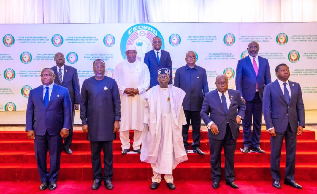 ECOWAS leaders after the summit.