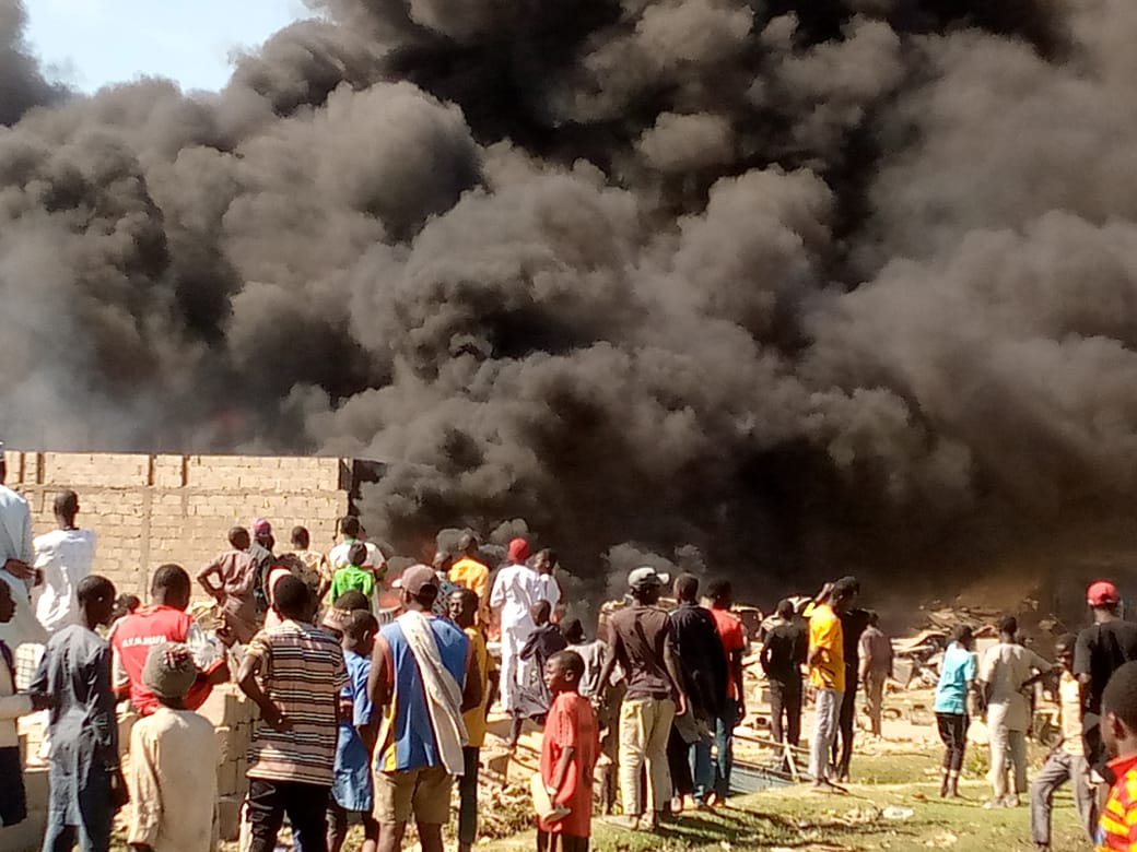 The scene of the fire.