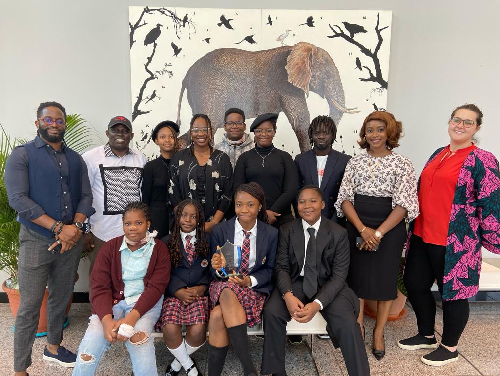 Pupils of Cradle2Harvard International School with officials of the US Embassy, Abuja after the Martin Luther King Day Competition at the Embassy, recently