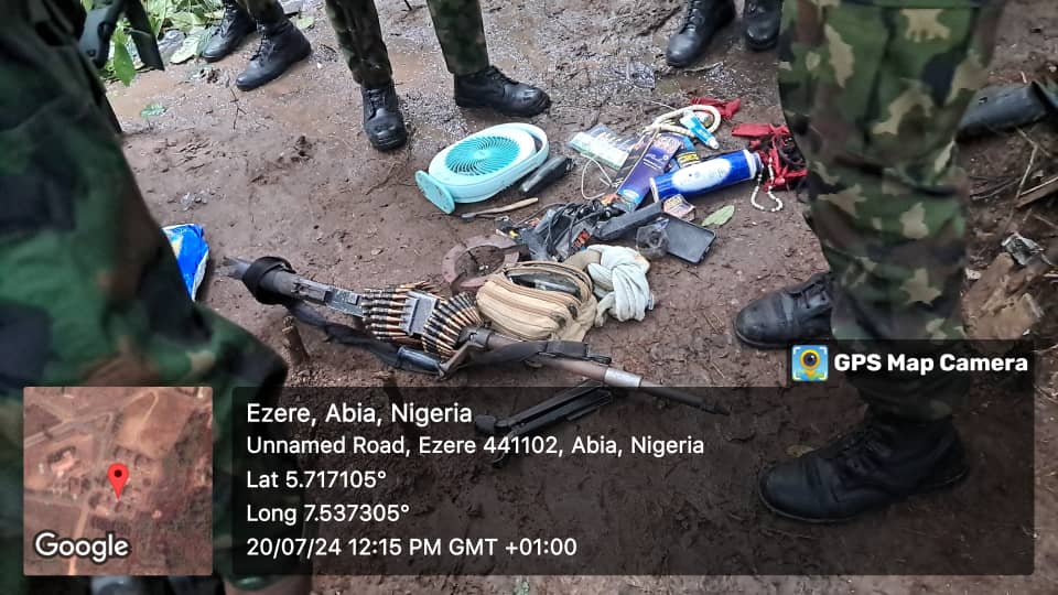 Troops dislodge IPOB/ESN gunmen, capture weapons in Abia
