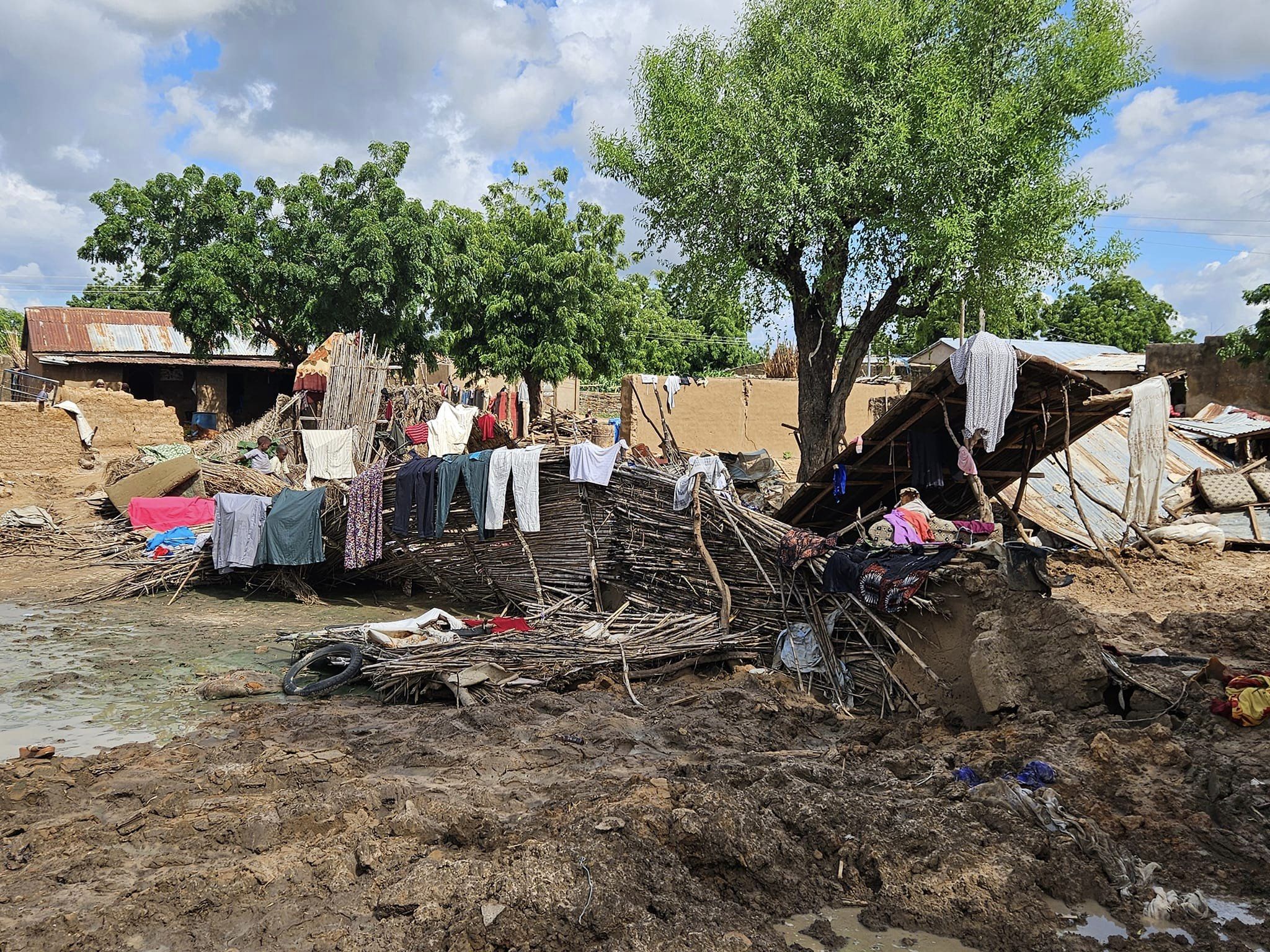 Flood-ravaged village in Yobe