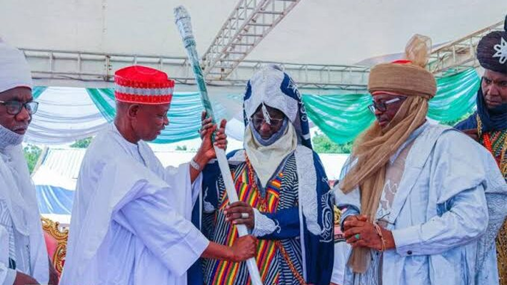 Gov. Yusuf presents Staff of Office to new Emir of Rano