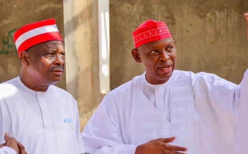 WHEN THE GOING WAS GOOD: Governor Abba Yusuf with Senator Rabiu Kwankwaso