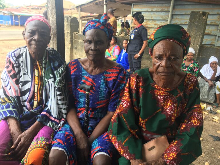 Some of the elderly not captured by BVAS Poling Unit 19, Ward 11 Olamojuba, Ondo in Ondo West Local Government Area of the state