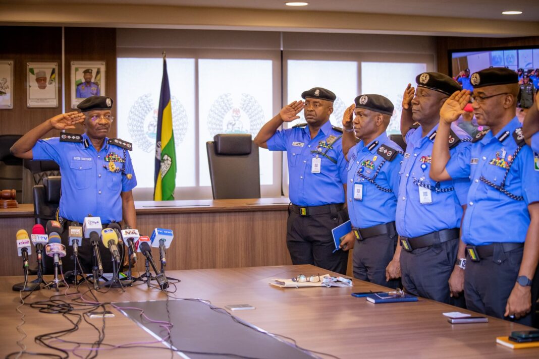 IGP Egbetokun and senior police officers
