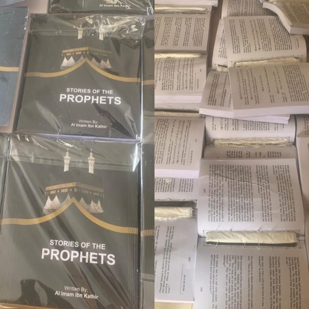 Cocaine hidden in religious books
